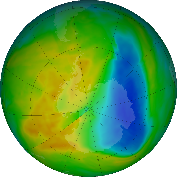 Antarctic ozone map for 10 November 2017
